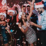 People dancing at Christmas party
